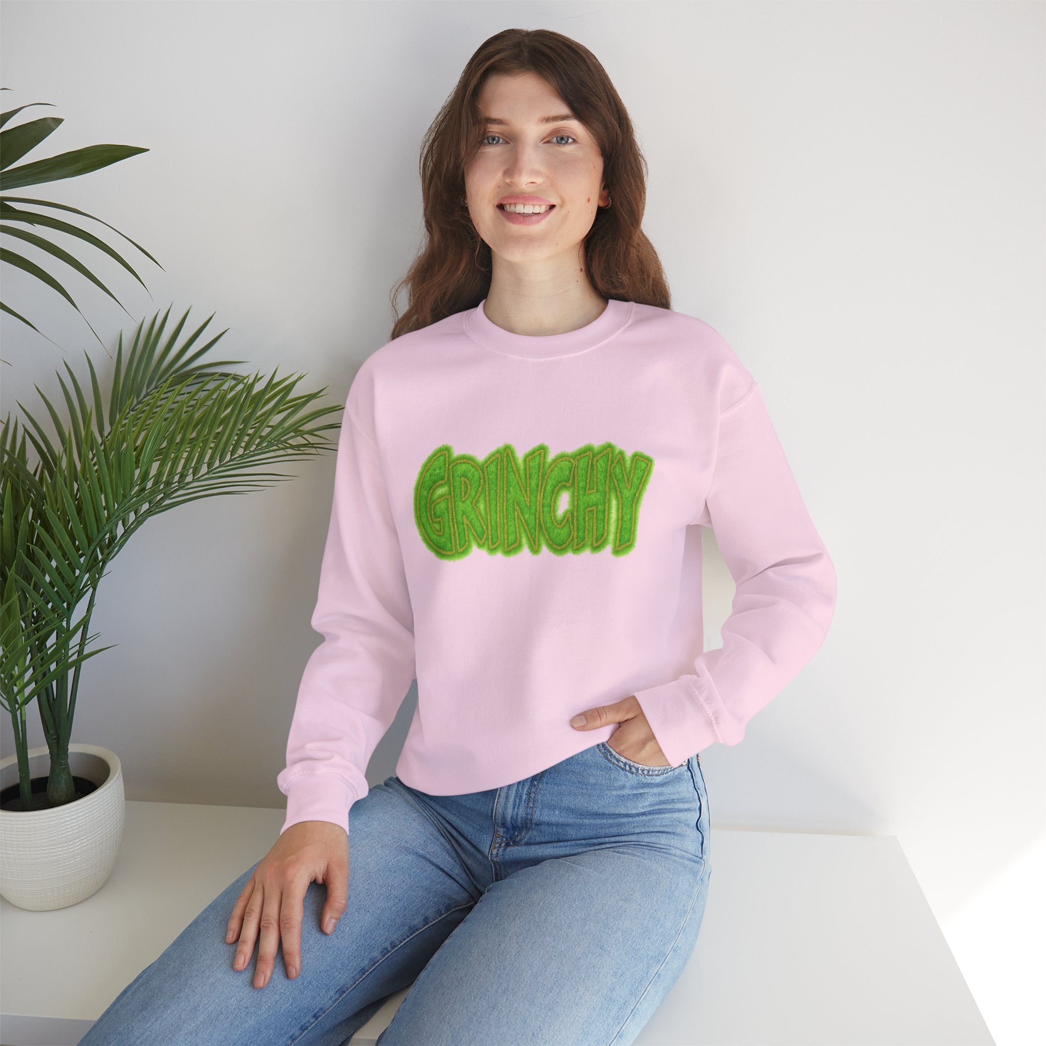 Grinchy Unisex Crewneck Sweatshirt – Festive Holiday Apparel
