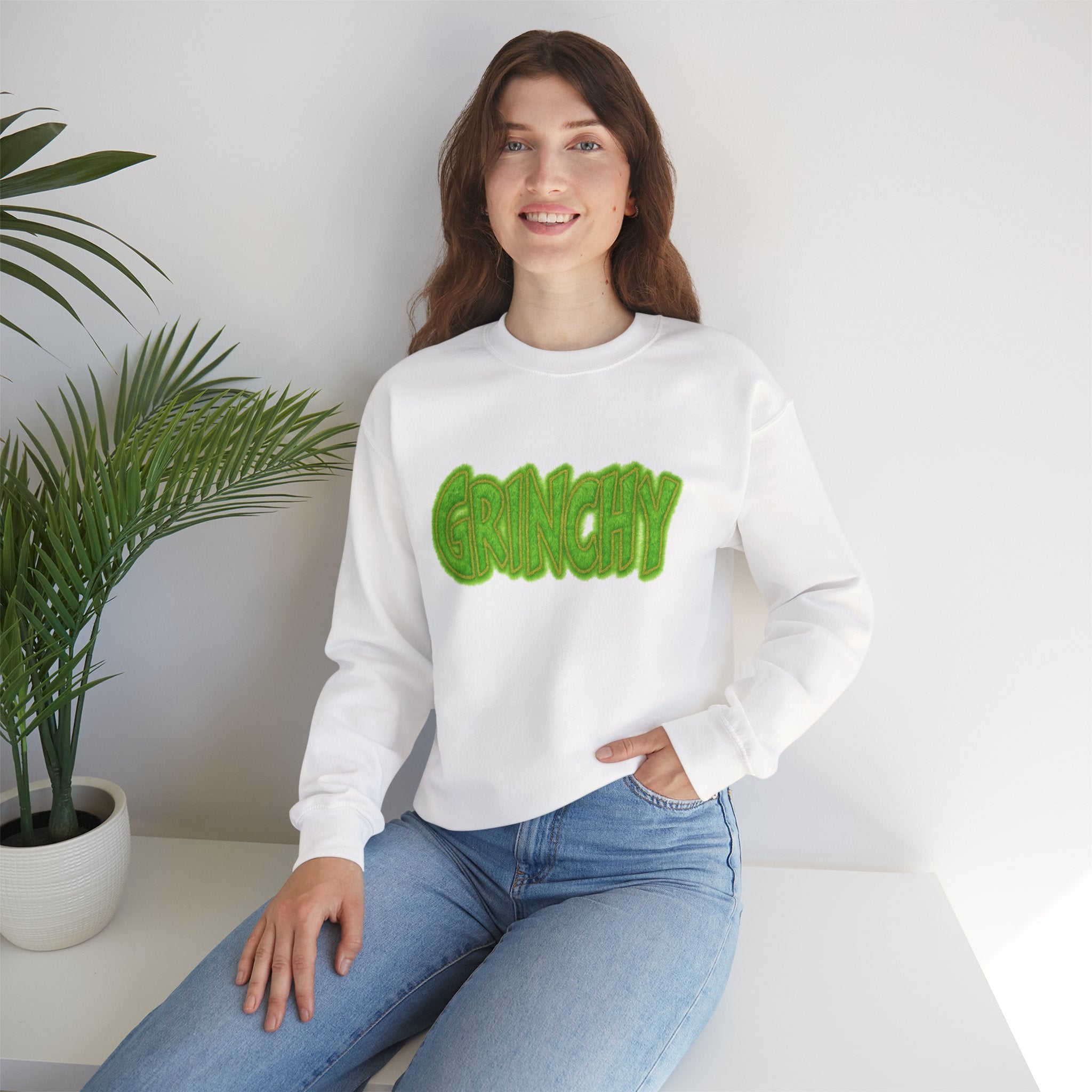 Grinchy Unisex Crewneck Sweatshirt – Festive Holiday Apparel