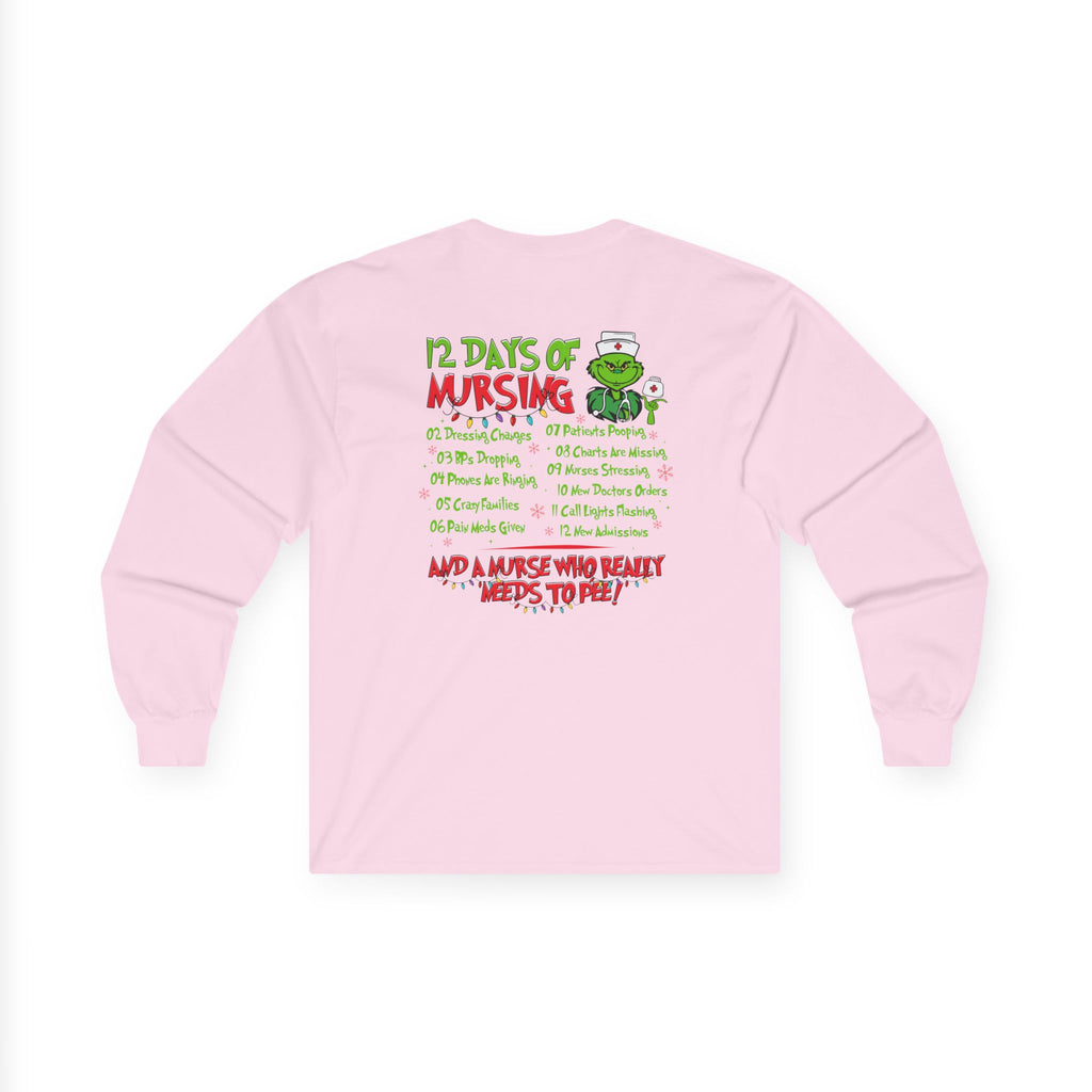Nurse-Themed Long Sleeve Tee - 12 Days of Nursing