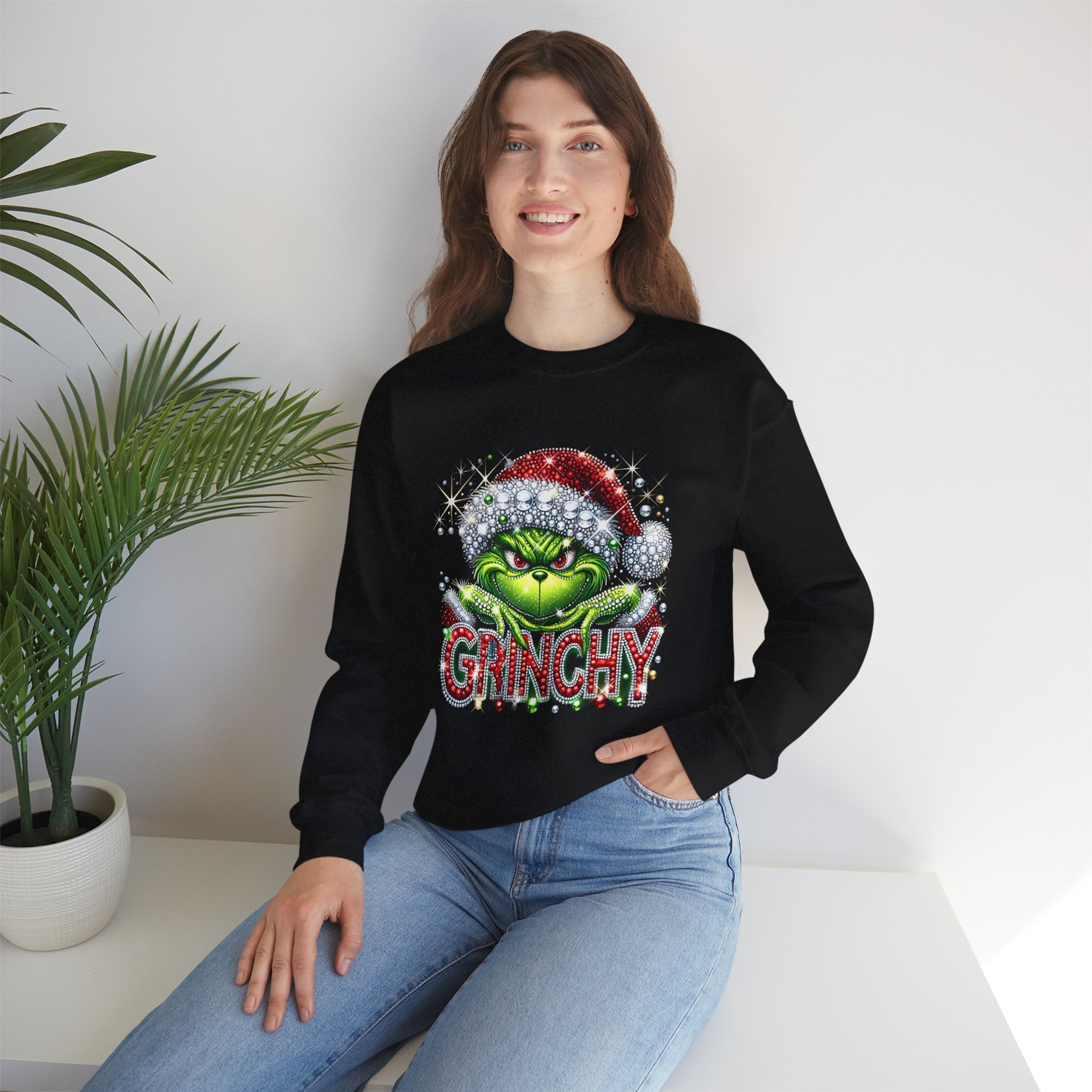 Grinchy Christmas Crewneck Sweatshirt