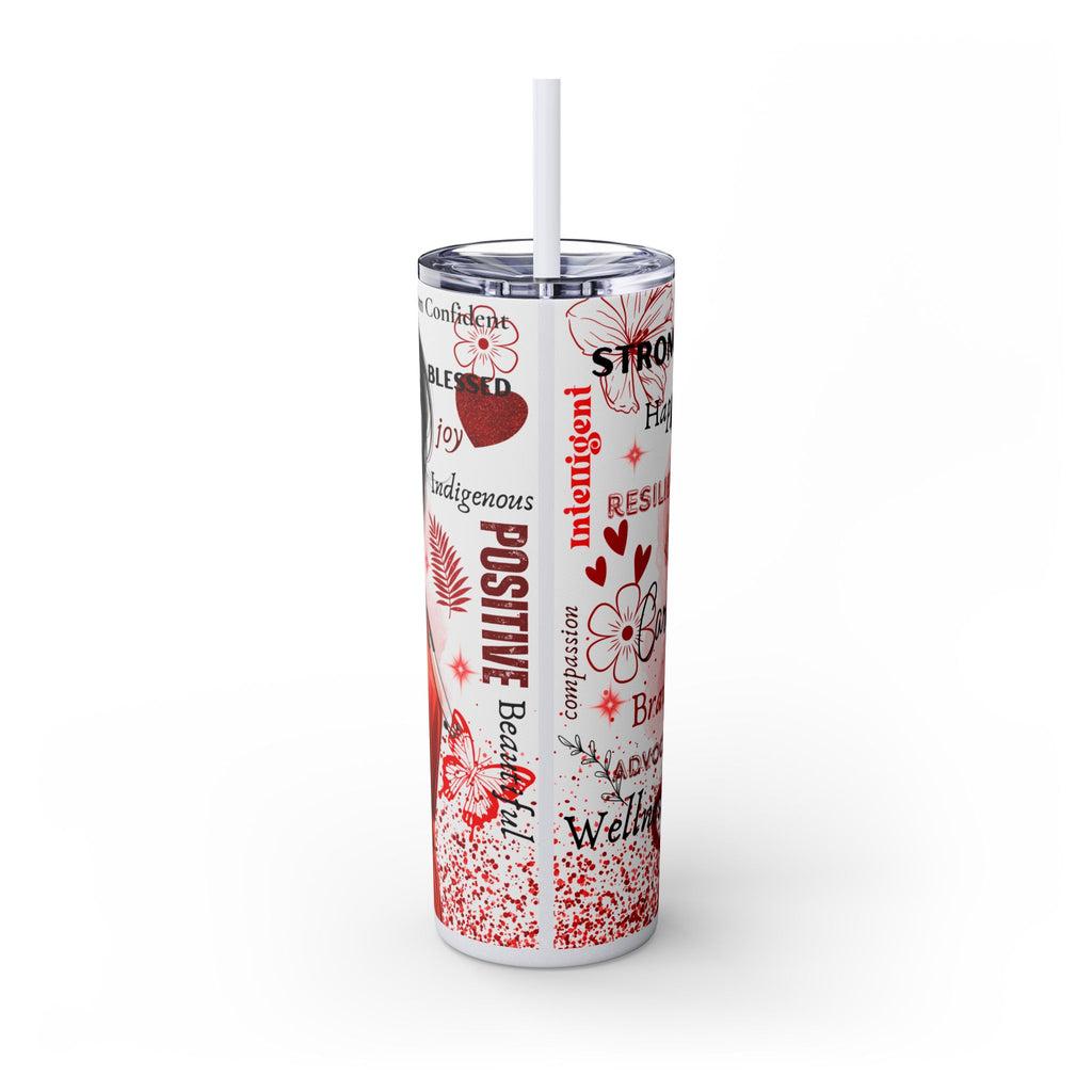 Native Nurse Skinny Tumbler with Straw - 20oz Inspirational Drinkware