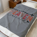 Make Heaven Crowded Velveteen Plush Blanket - Cozy Comfort for Faith & Blessings