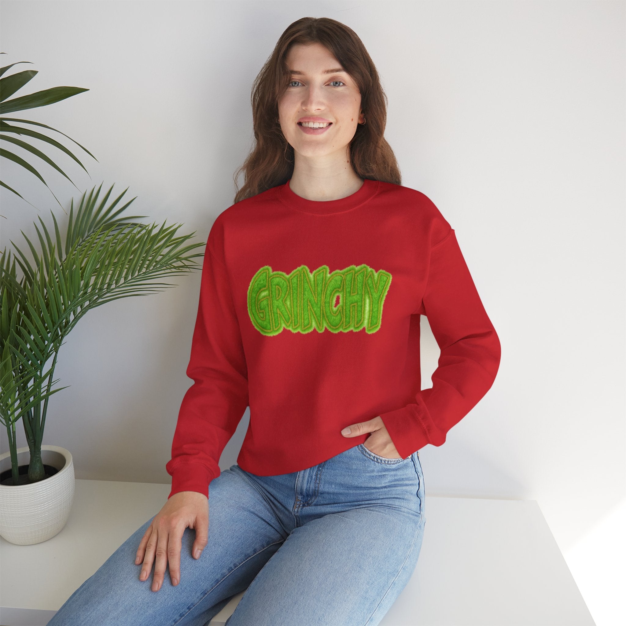 Grinchy Unisex Crewneck Sweatshirt – Festive Holiday Apparel